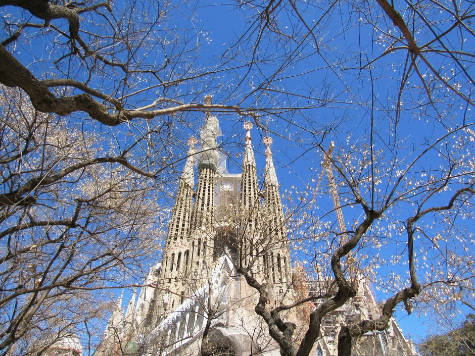 Sagrada Familia im Fruehling