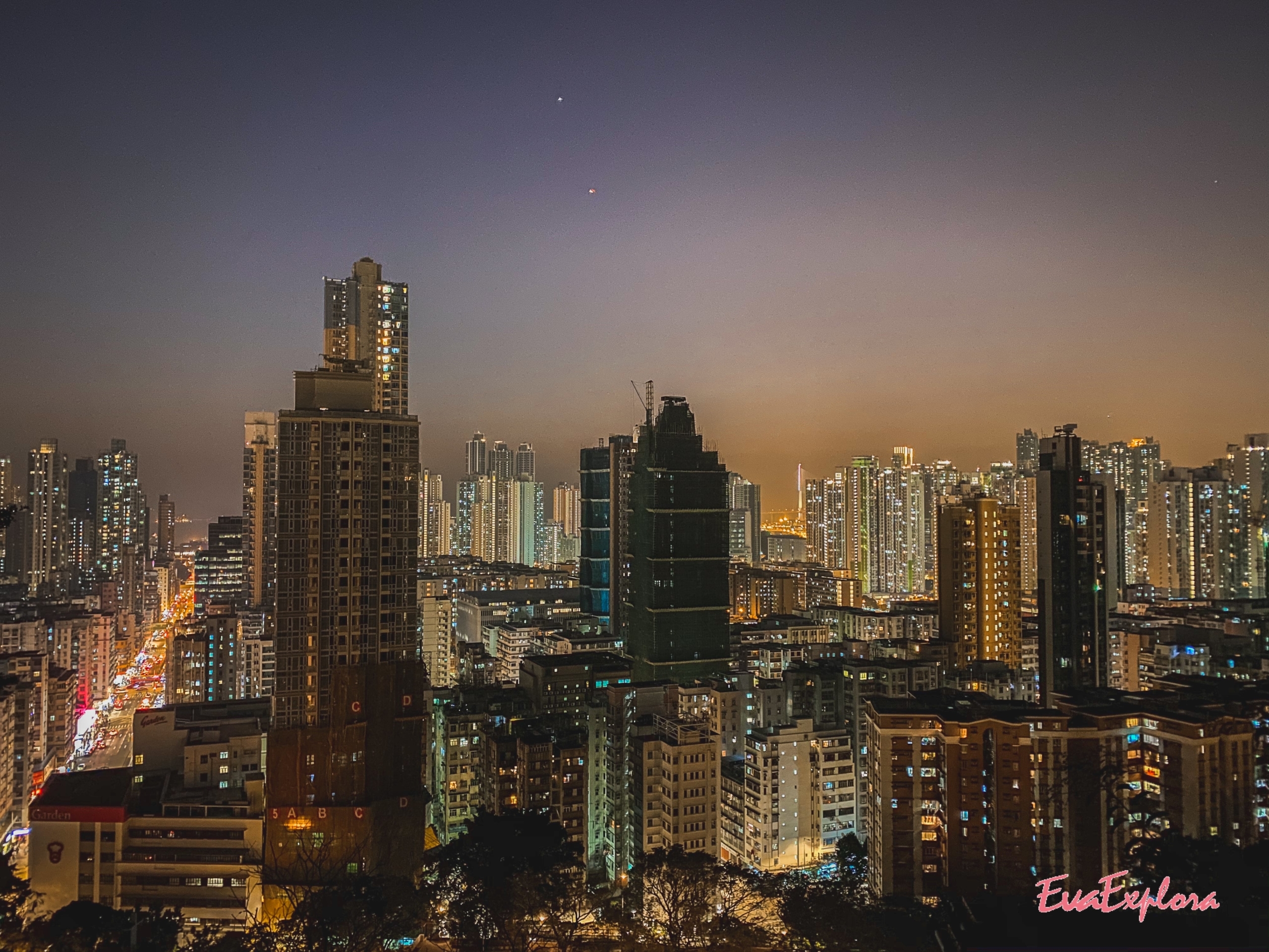 Hongkong Aussicht Nacht