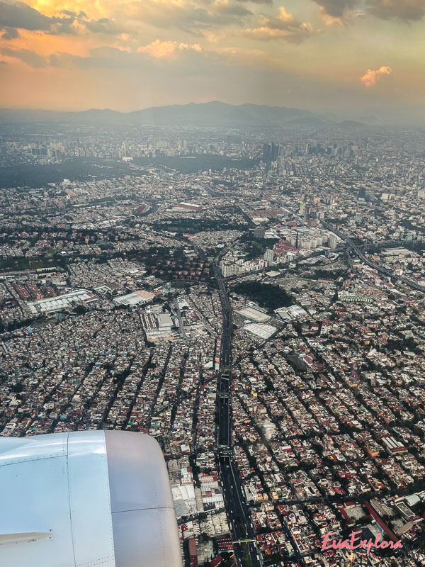 Anflug Mexiko mit KLM