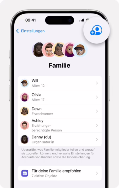 Familienfreigabe am iPhone