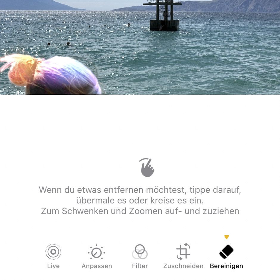 Bildbearbeitung am iPhone